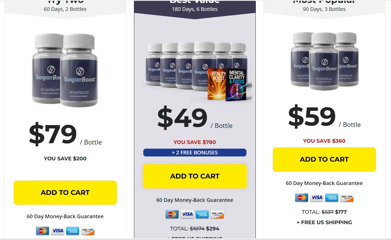 SugarBoost  natural blood sugar support pricing banner